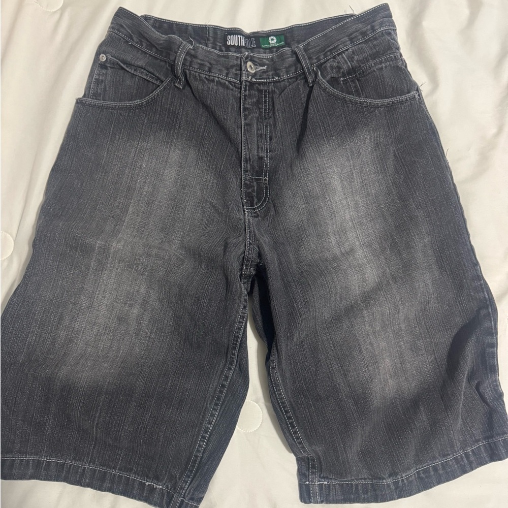South Pole Men's Dark Gray Jean Shorts